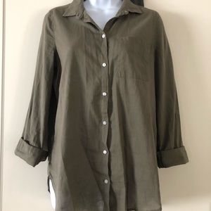 H&M Olive Green Button Up Top